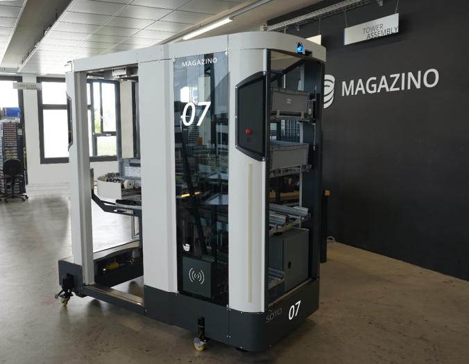 Magazino equips mobile robot with inductive charging system